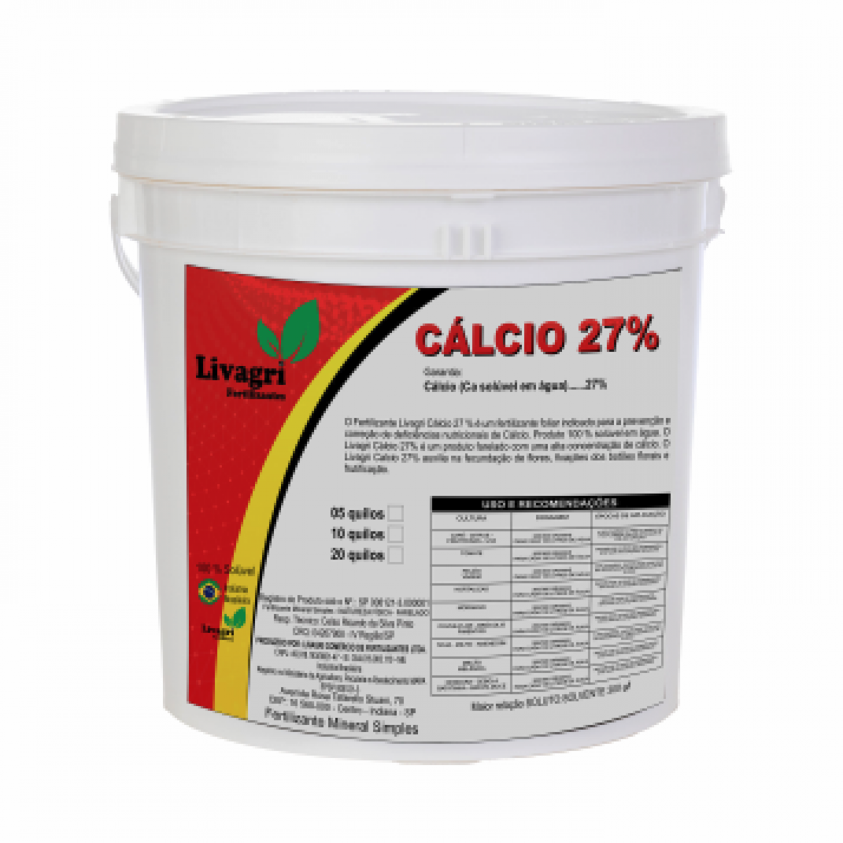 Livagri Fertilizante CÁLCIO 27%