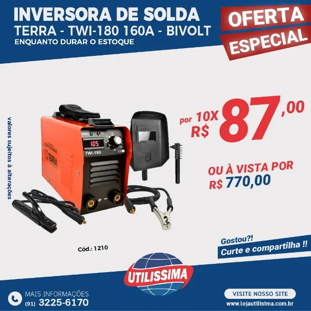 Inversora twi 160 amp bivolt