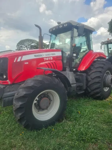 Trator MF7415/4 cabinado ano 2013 com Piloto Automatico