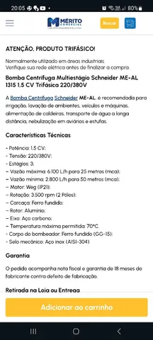 Bomba Multiestágio Schneider!