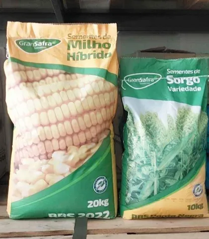 Milho híbrido BRS2022 e Sorgo ponta Negra - Novo/Loja