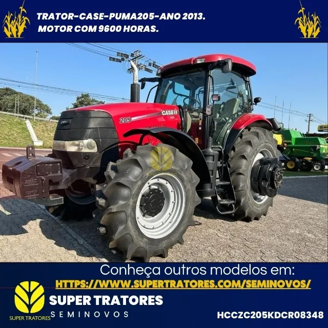 Trator Case IH Puma 205 ano 2013.