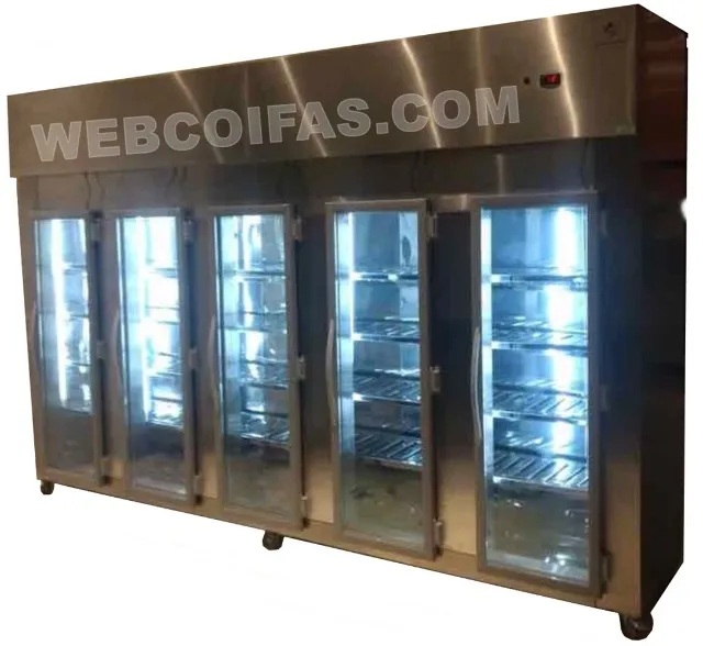 Geladeira ou Freezer industrial com porta cega ou vidro, aço inox, direto da fábrica.