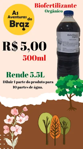 Adubo - Biofertilizante líquido orgânico (húmus líquido)