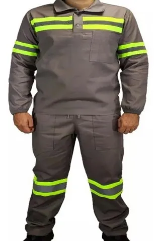 Uniforme em brim refletivo 