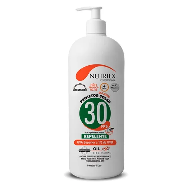Protetor Solar FPS30 1 litro com Repelente Nutriex