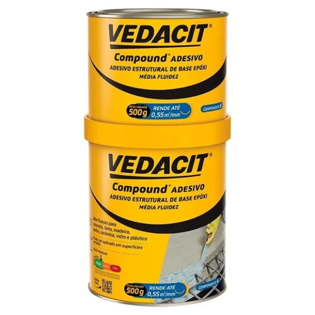 Adesivo Epoxi Compound Tix 1Kg A+B Vedacit