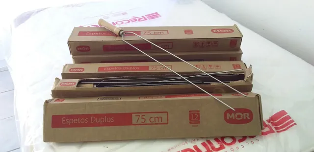Espeto duplos para churrasco 