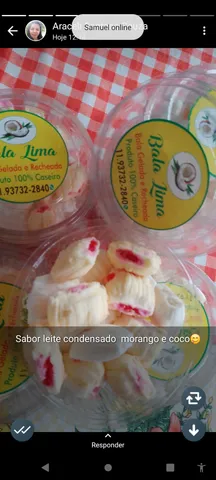 Bala de coco recheado caseira