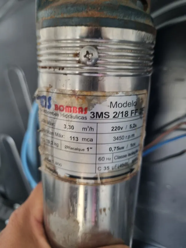 Bomba Submersa Caneta 3pol 1/2cv Cbox 220v/110v Msbombas