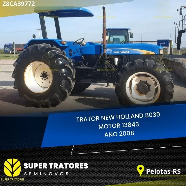 Trator New Holland 8030 ano 2008.