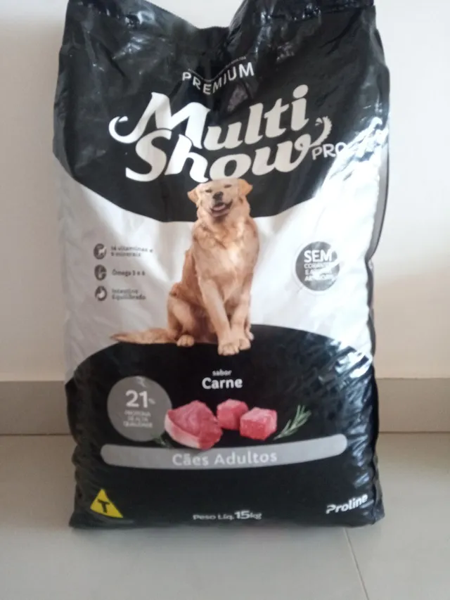 Ração multishow 15kg carne 