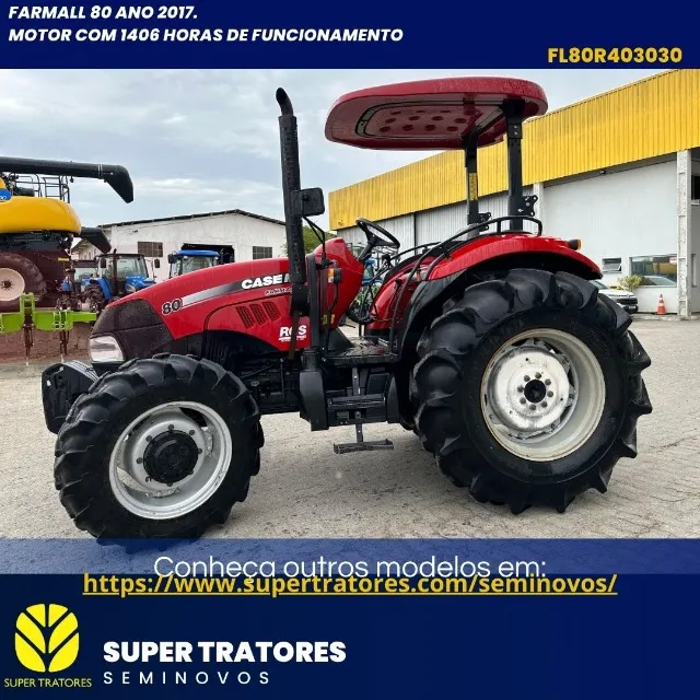 Trator Case Farmall 80 ano 2017.