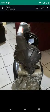 Bomba diafragma com agionamento pneumático