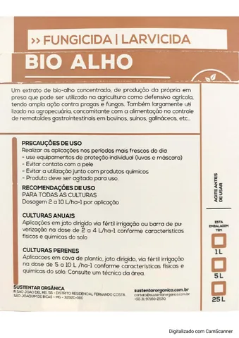 Fungicida e larvicida Orgânico - Bioalho