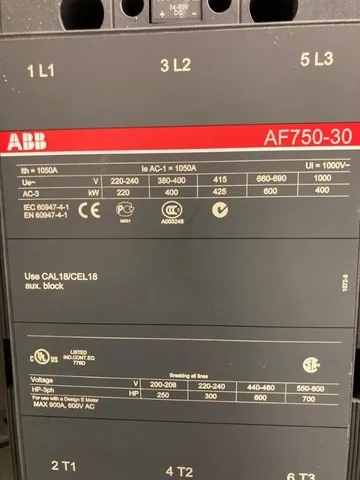 Contator Tripolar Af750-30 - ABB