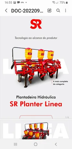 PLANTADEIRA HIDRÁULICA PANTOGRAFICA LINEA 03 LINHAS 