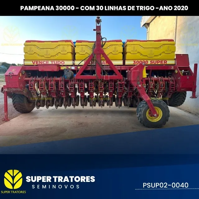 Plantadeira Vence Tudo Pampeana 30000 com 30 linhas de trigo ano 2020.