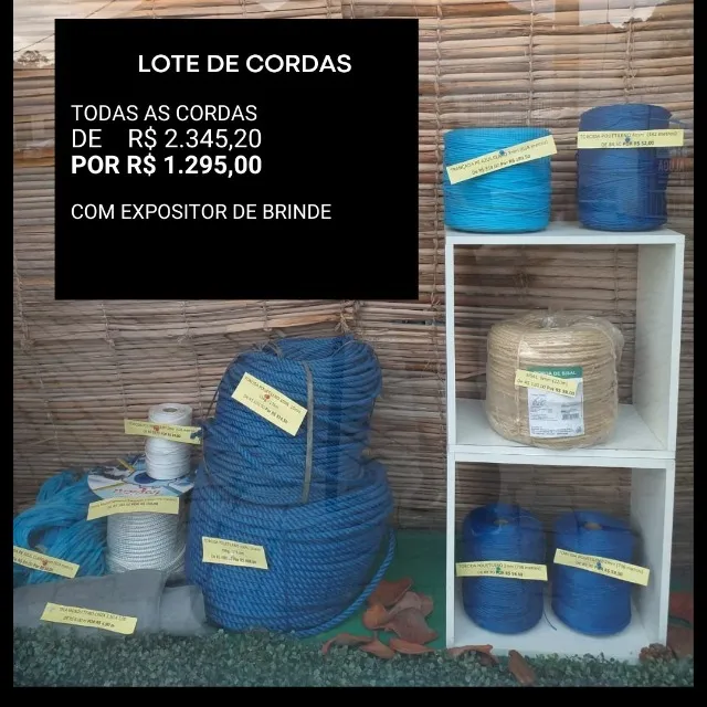 Lote de Cordas com Expositor de brinde