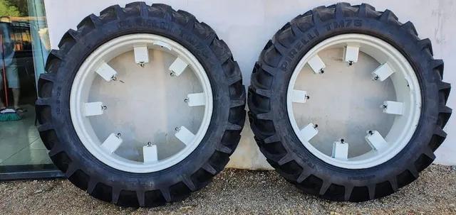 Pneus Agrícolas e Rodas Pres. Simples ou Duplas Finas 13.6 R38 Pirelli Novos