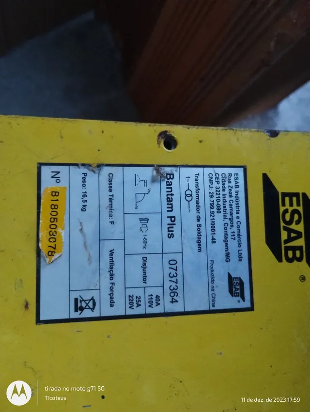 Máquina de sol Esab plus 