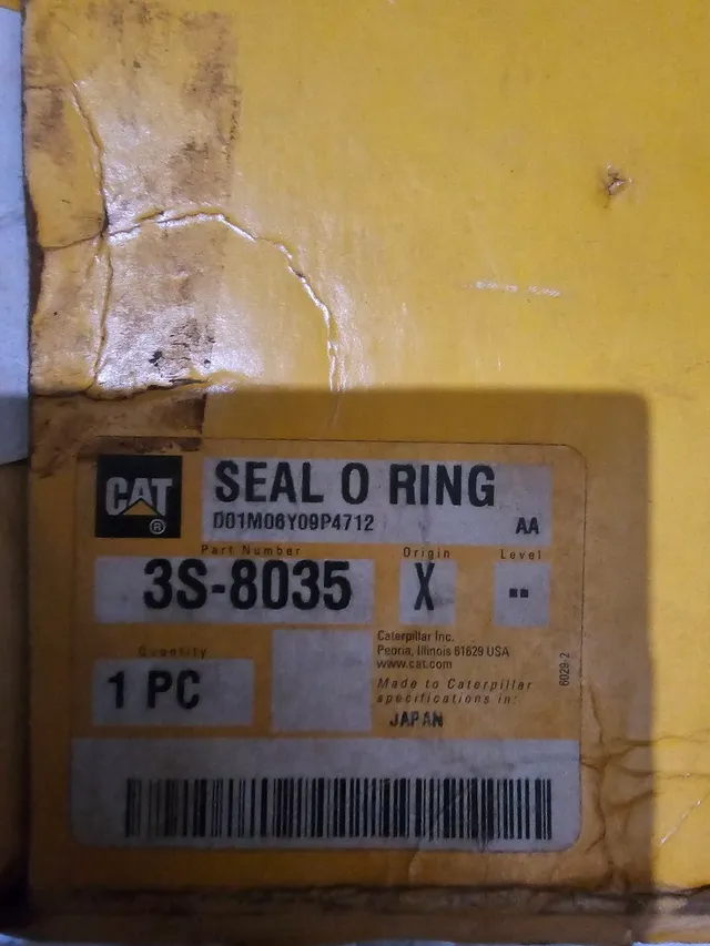 Carregadeira trator esteiras anel vedação novo original 3s8035