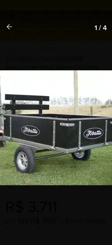 Micro Trator Cultivador a gasolina com Carretinha