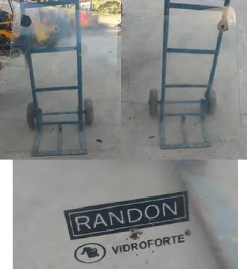 Vidro da porta maior da cabina retroescavadeira Randon