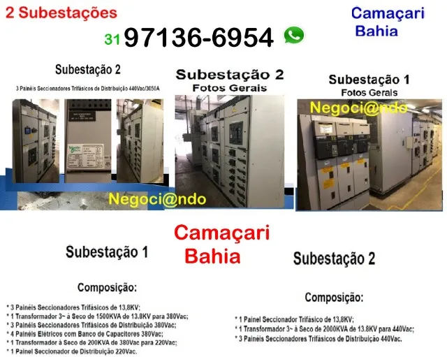 Duas 2 Subestações Supermercado Industria Energia Produção Camaçari Bahia