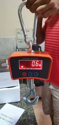 Balança Digital Gancho 500Kg Suspensa Com Bateria Interna