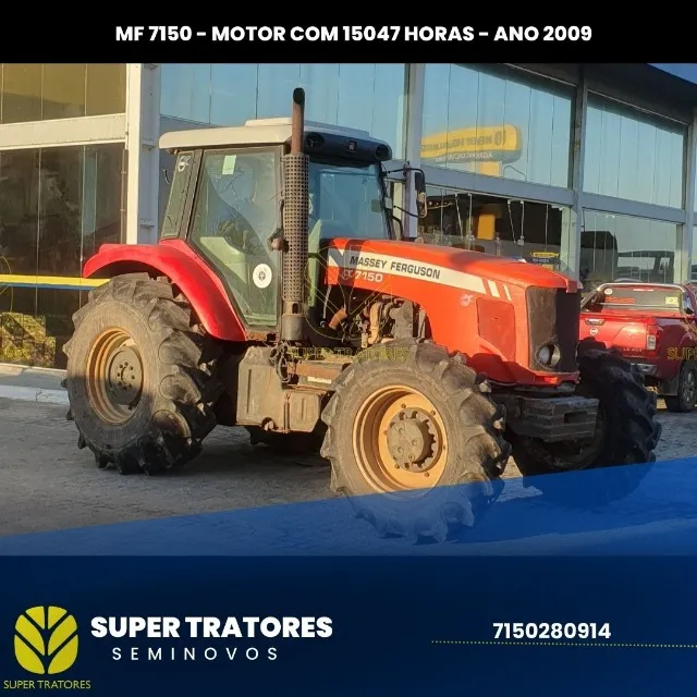 Trator Massey Ferguson 7150 ano 2009.