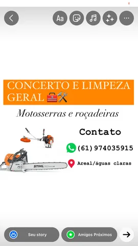 Concerto motosserra e roçadeira 