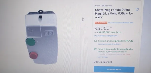 Chave de partida direta weg nova na caixa...