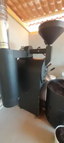 Torrado de café 10kg + tubulação inox + resfriador automático + seladora + moedor de café 