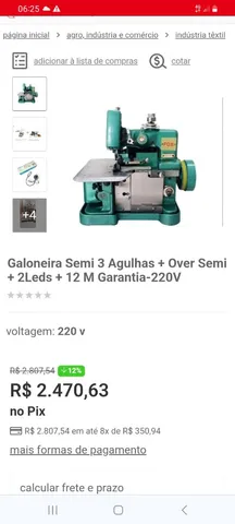 Maquina de costura gemsy 007 (2 agulhas)