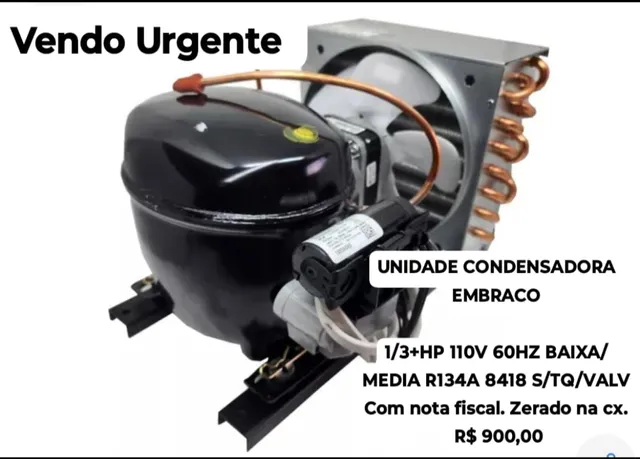 Motor para freezer. Unidade condensadora 1/3+HP 110V 60HZ BAIXA/ MEDIA R134