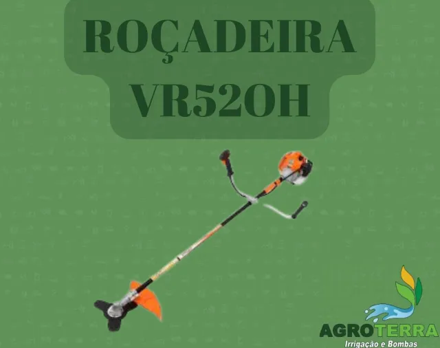 Roçadeira gasolina VR520H 52cc 2.5hp profissional Vulcan trent 2t 
