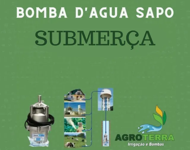 Bomba d'água sapo submersa Lider 800 cisterna, poço