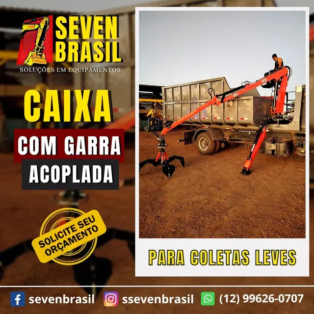 Caixa com garra acoplada P/ coletas leves