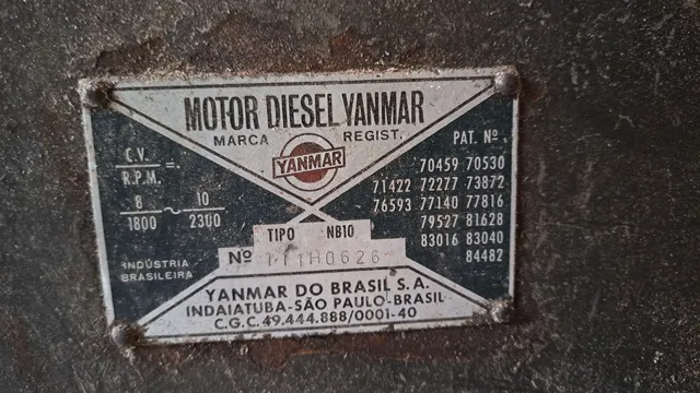 MOTOR ESTACIONÁRIO YANMAR B10 _ DIESEL 