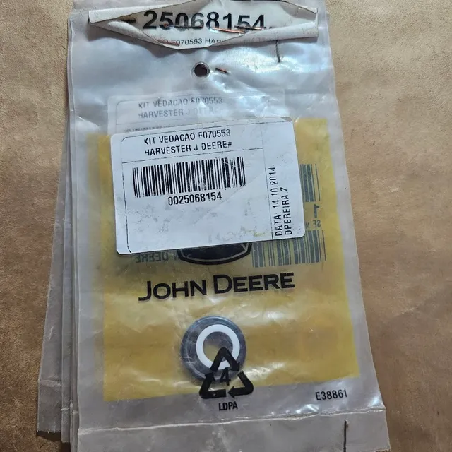 Harvester John deere kit reparo vedações válvula original F070553