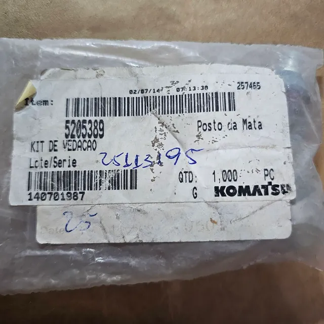 Equipamentos komatsu kit vedações novas originais 5205389