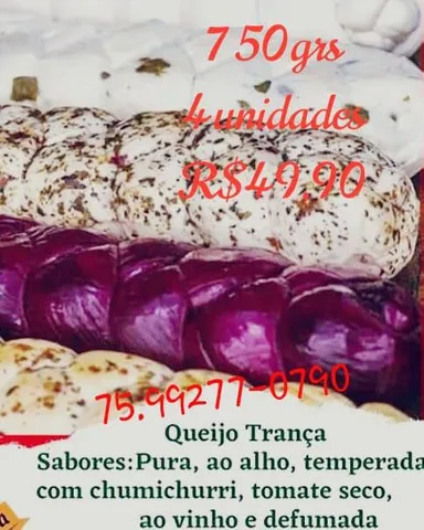 Kit de queijo trancinhas com 4 unidades