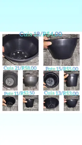 Vasos e cuia para plantas.
