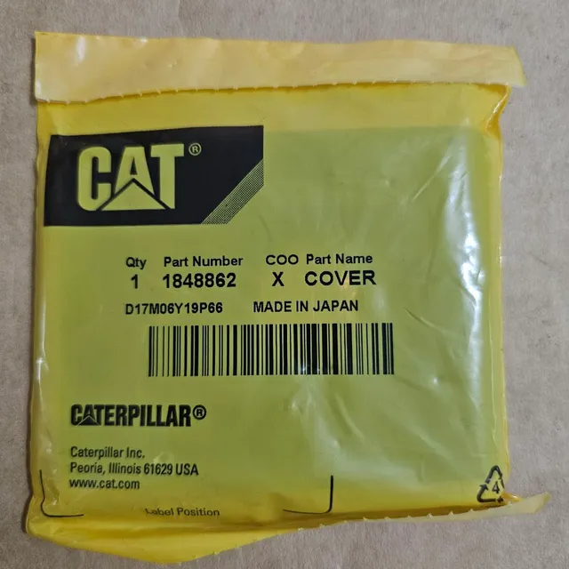Escavadeira caterpillar tampa nova original 1848862