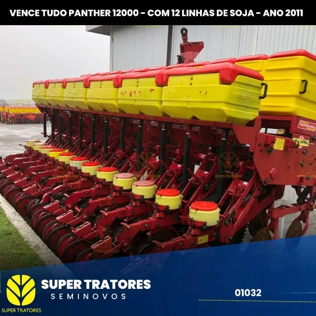 Plantadeira com 12 linhas de Soja, Vence Tudo Panther 12000.