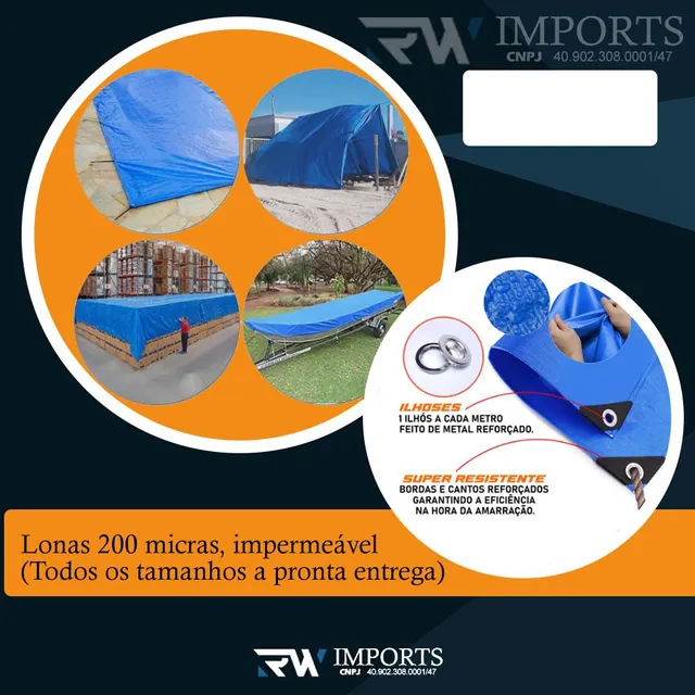 Lona Azul Impermeável 
