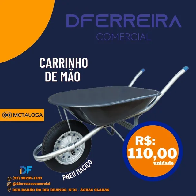 Carrinho de mão pop R$110,00