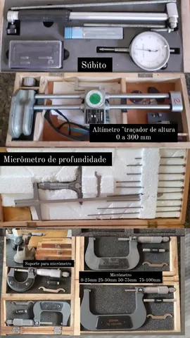 Torno mecânico e instrumento de medição 
