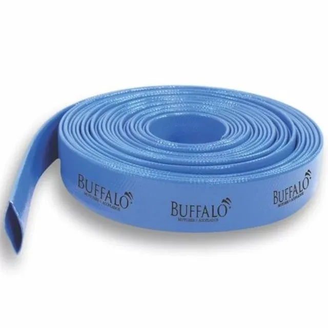 Mangueira De Água Flat Chata Azul 50 Metros 3 Polegadas Buff